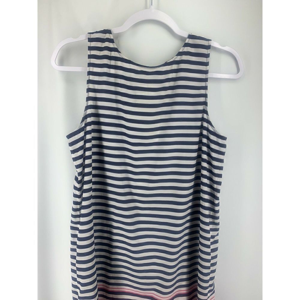 Carlson Blue White Pink Striped Mini Dress Size S - Picture 3 of 6
